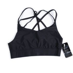 NEW VIE ACTIVE Lindsay Bra Black Camo compression yoga sports bra